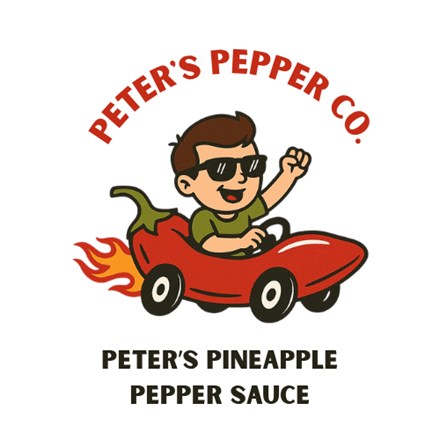 Peter's Pineapple Pepper Sauce label